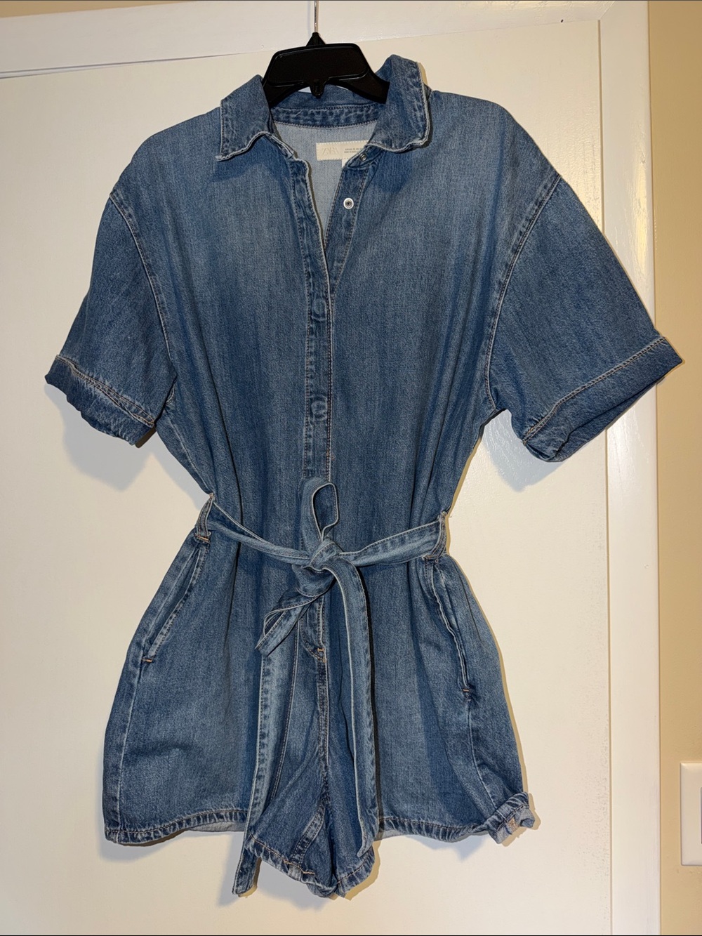 ZARA Women’s Denim Romper